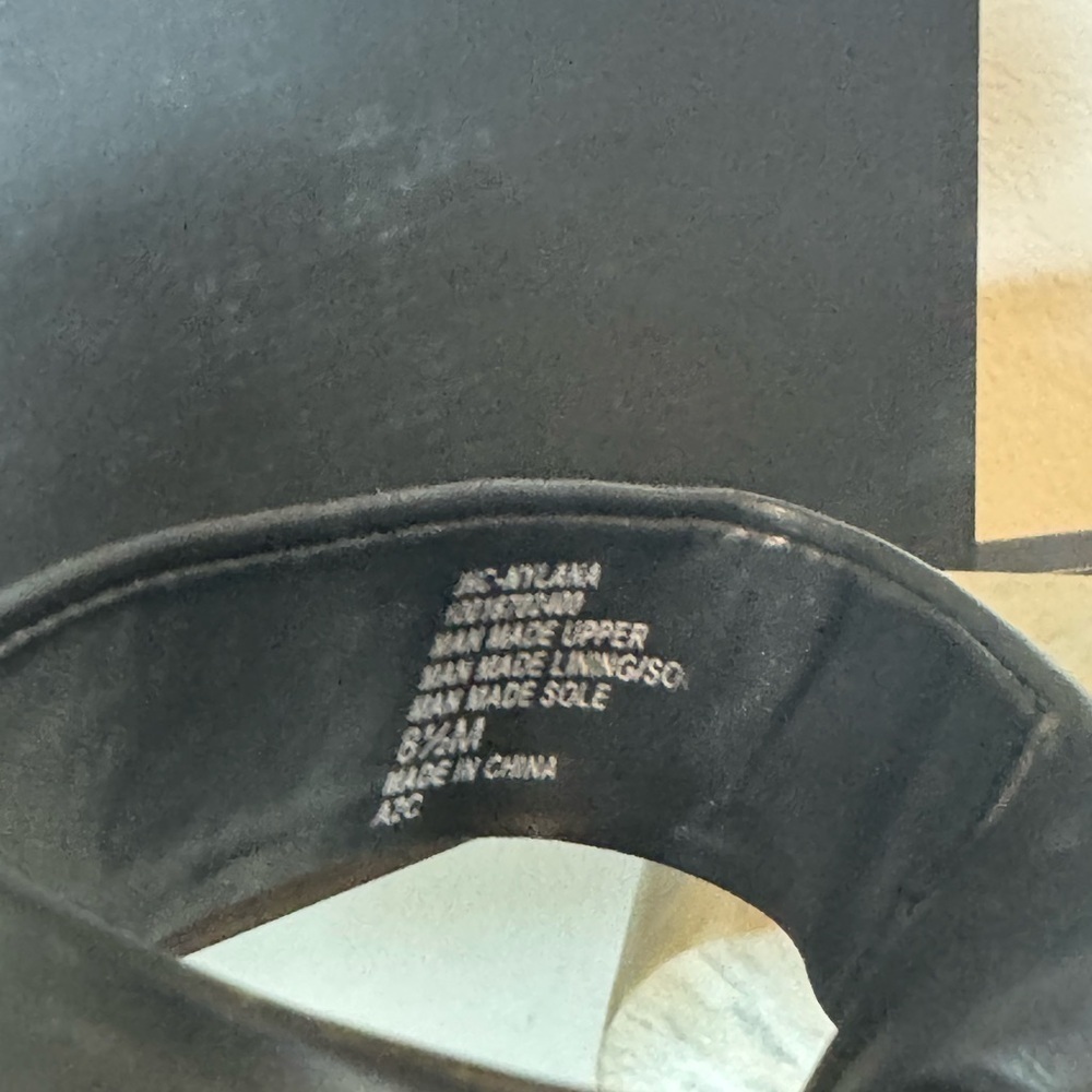 NIB INC NYANA Black Comfort Insole Wedge Espadrille Sandals - Size 8.5 - Picture 7 of 9